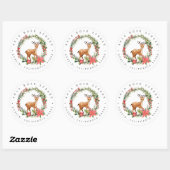 Sticker Rond Darling Reindeer | Christmas Baby Return Adresse (Feuille)