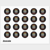 Sticker Rond Dart Design - Une journée sans fléchettes (Feuille)