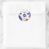 Sticker Rond Dart Gun Bataille War Boys Anniversaire (Sac)