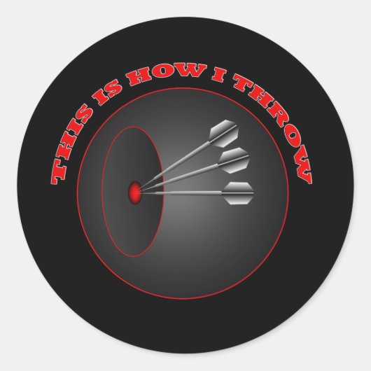 Sticker Rond Darts Comment je lance (Devant)