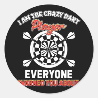Sticker Rond Darts Designs - Je Suis Le Lecteur Dart Crazy