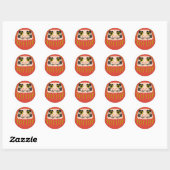 Sticker Rond Daruma (Feuille)