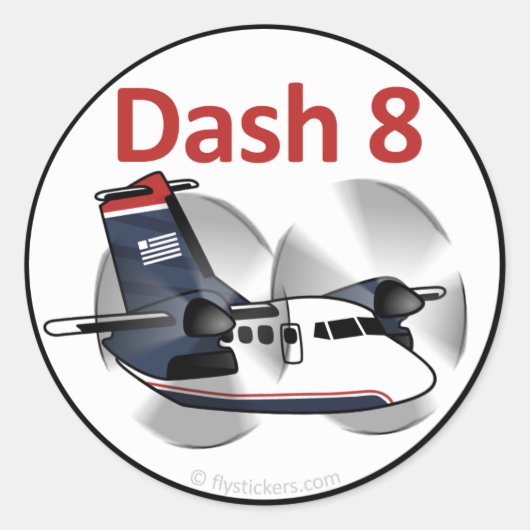 Sticker Rond Dash 8 (USAir Express Livery) (Devant)