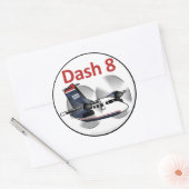 Sticker Rond Dash 8 (USAir Express Livery) (Enveloppe)