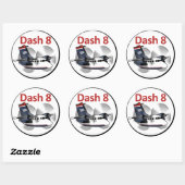 Sticker Rond Dash 8 (USAir Express Livery) (Feuille)
