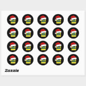 Sticker Rond Dash Geometry Répéter Noël Santa Hat Jeu Vide (Feuille)