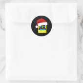 Sticker Rond Dash Geometry Répéter Noël Santa Hat Jeu Vide (Sac)