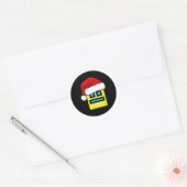 Sticker Rond Dash Geometry Répéter Noël Santa Hat Jeu Vide (Enveloppe)