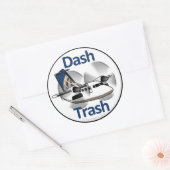 Sticker Rond Dash Trash (United Express Livery) (Enveloppe)
