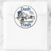 Sticker Rond Dash Trash (United Express Livery) (Sac)