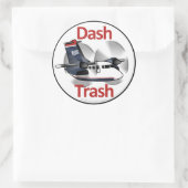 Sticker Rond Dash Trash (USAir Express Livery) (Sac)