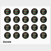 Sticker Rond Dasher Dancer Prancer &amp; Rizzler 67 Funny Kids  (Feuille)
