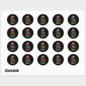 Sticker Rond Dasher Dancer Prancer Vixen Moscato Vodka Tequila (Feuille)