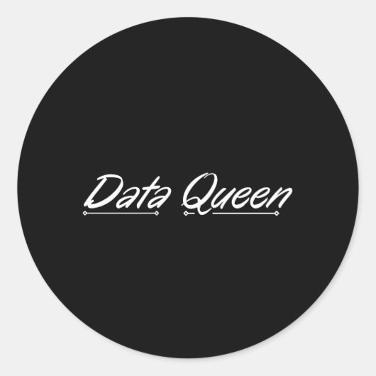 Sticker Rond Data Queen - Comptabilité (Devant)