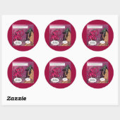Sticker Rond Date Bio et OGM Drôle (Feuille)
