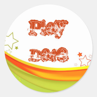 Sticker Rond Date de lecture