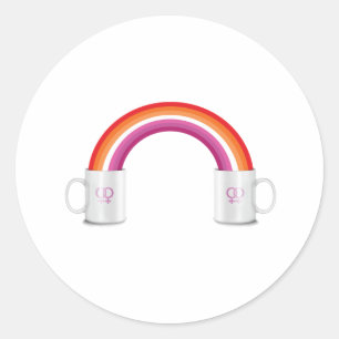 Sticker Rond Date du café lesbien