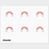 Sticker Rond Date du café lesbien (Feuille)
