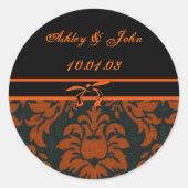 Sticker Rond Date du mariage - Customisé (Devant)