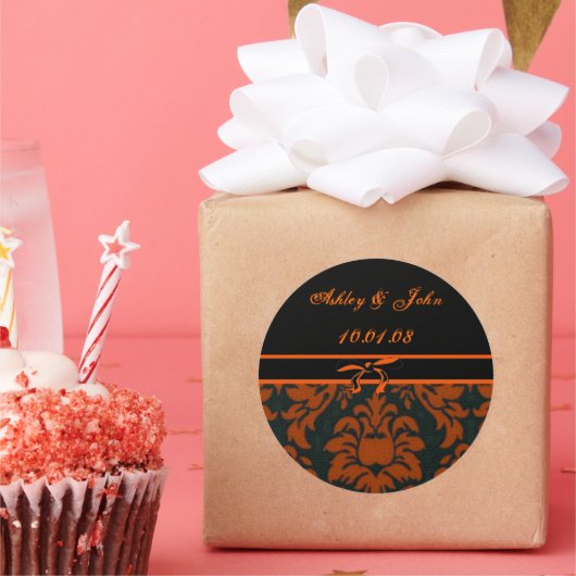 Sticker Rond Date du mariage - Customisé (Fête)