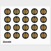 Sticker Rond Date Kamon Takeni Suzume en or (Feuille)