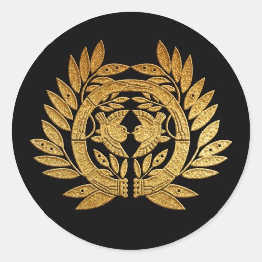 Sticker Rond Date Kamon Takeni Suzume en or (Devant)