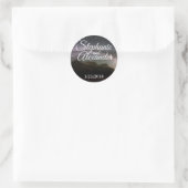Sticker Rond Date Mariage Mountain Sky (Sac)