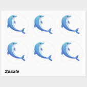 Sticker Rond dauphin (Feuille)