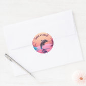 Sticker Rond Dauphin de Turc et Caicos (Enveloppe)