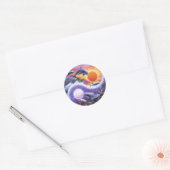 Sticker Rond Dauphins (Enveloppe)