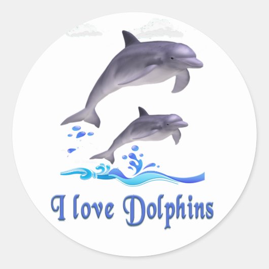 Sticker Rond Dauphins (Devant)
