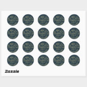 Sticker Rond Dauphins tropicaux (Feuille)