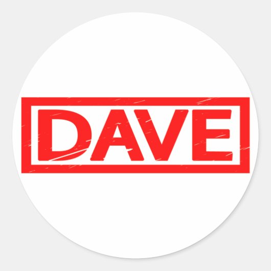 Sticker Rond Dave Stamp (Devant)