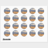 Sticker Rond Dawn du désert (Feuille)