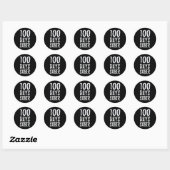 Sticker Rond Days Sober Félicitations Sobriété (Feuille)
