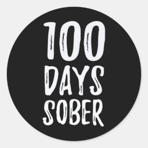 Sticker Rond Days Sober Félicitations Sobriété