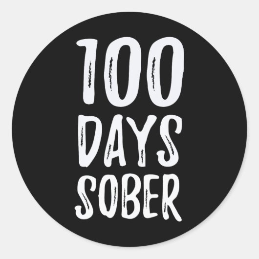 Sticker Rond Days Sober Félicitations Sobriété (Devant)