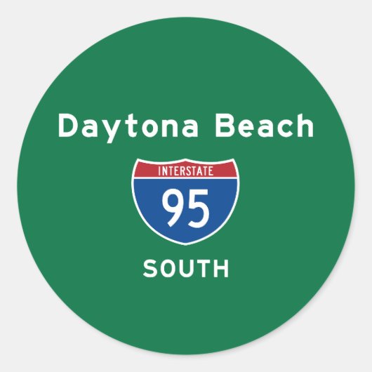 Sticker Rond Daytona Beach 95 (Devant)
