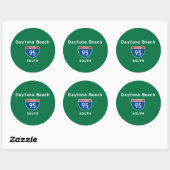 Sticker Rond Daytona Beach 95 (Feuille)