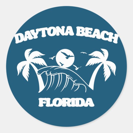 Sticker Rond Daytona Beach Floride (Devant)