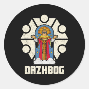 Sticker Rond Dazhbog Ancien Mythe Slav Paganisme Russi