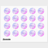 Sticker Rond Dazzling Dahlia Merci Fleur Personnalisé (Feuille)