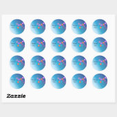 Sticker Rond Dazzling Daisies Merci (Feuille)