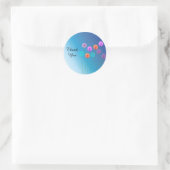 Sticker Rond Dazzling Daisies Merci (Sac)