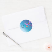 Sticker Rond Dazzling Daisies Merci (Enveloppe)