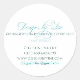 Sticker Rond DBT_Biz_Card_1, designsbytine@gmail.com