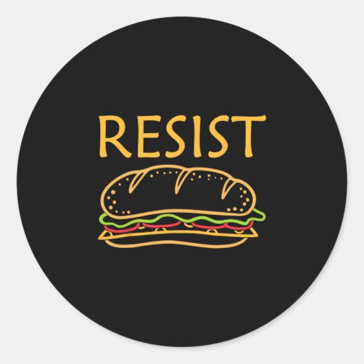 Sticker Rond Dc Sandwich Guy Résiste Lanceur De Sandwich Anti-g (Devant)