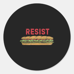 Sticker Rond Dc Sandwich Guy Résiste Lanceur de Sandwich Anti-g