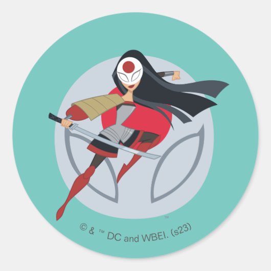 Sticker Rond DC Super Hero Girls Katana (Devant)