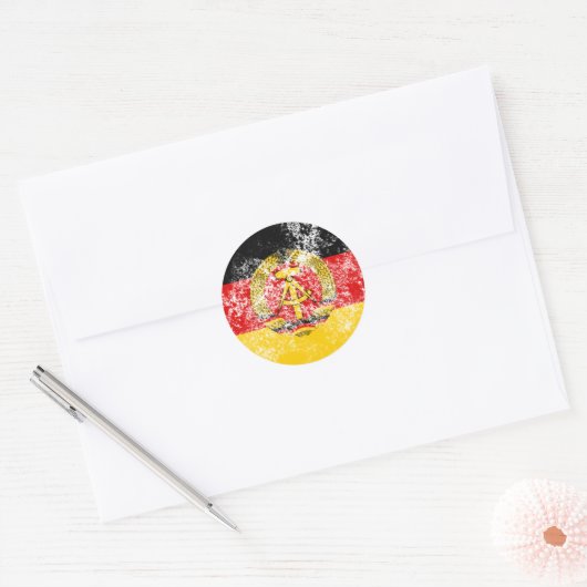 STICKER ROND DDR (Enveloppe)